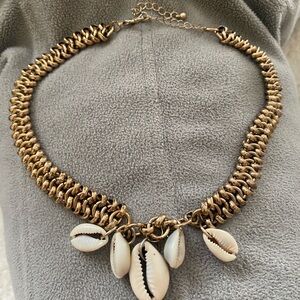 Gold Shell Charm Necklace